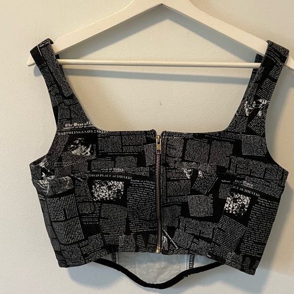 Reformation Raya Naked Lunch Denim Bustier Top - Picture 5 of 10